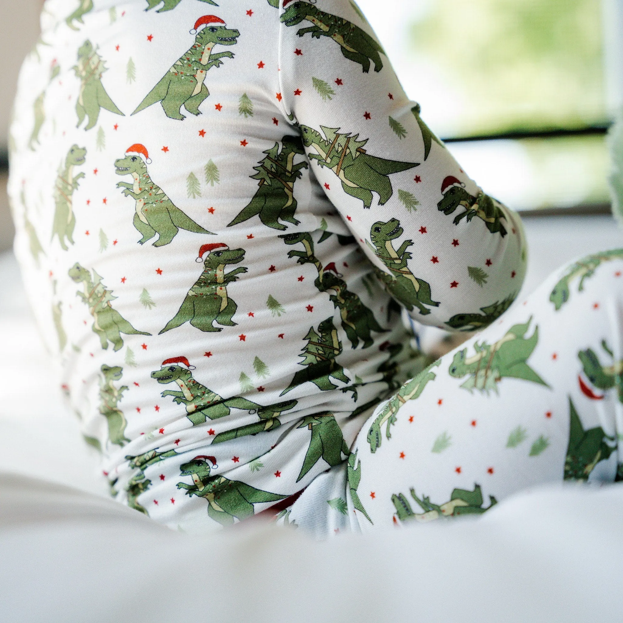 Dream Big Little Co Christmas Dinos L/S Dream Set