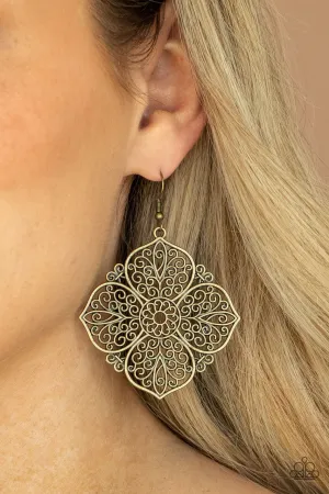 Dubai Detour Brass Paparazzi Earrings