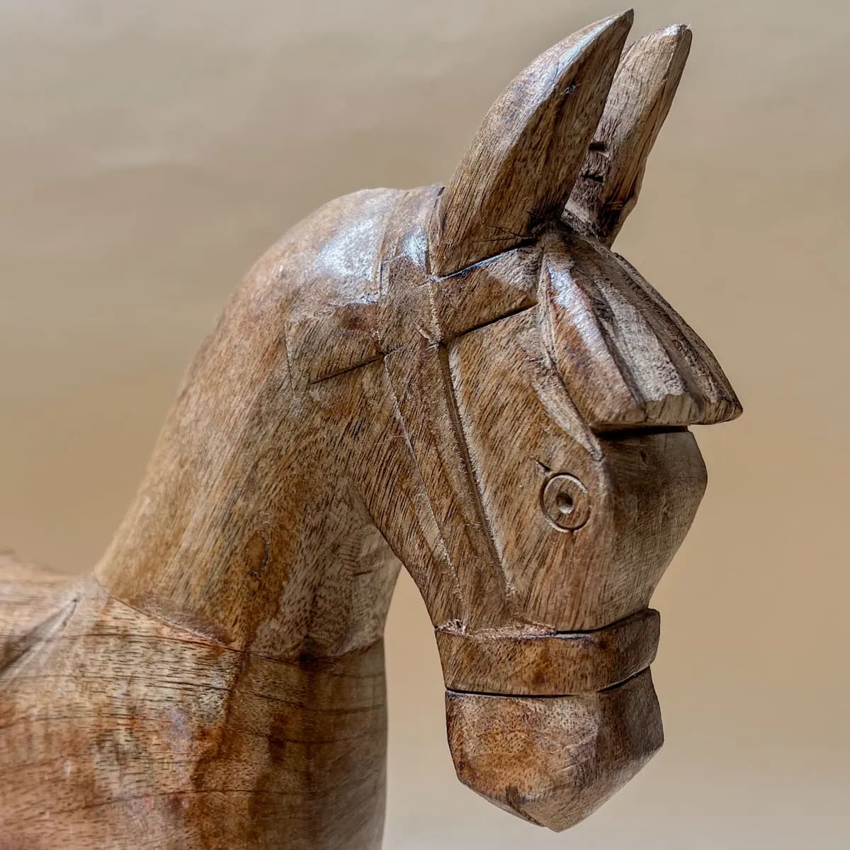 Edit House & Home-Home Artisan Leopold Wooden Horse Sculpture (Large)