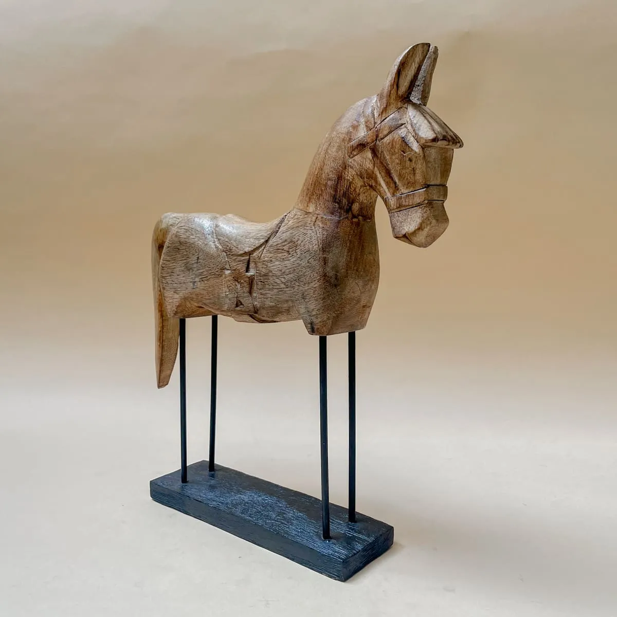 Edit House & Home-Home Artisan Leopold Wooden Horse Sculpture (Small)