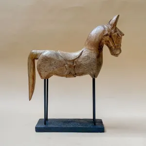 Edit House & Home-Home Artisan Leopold Wooden Horse Sculpture (Small)