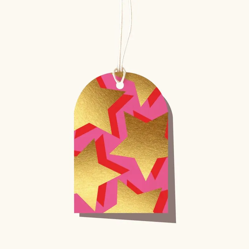 ELM PAPER Gift Tag - Neon Stars