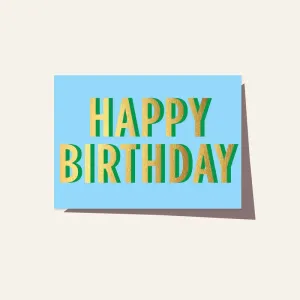 ELM PAPER Greeting Card - Birthday Neon Marine
