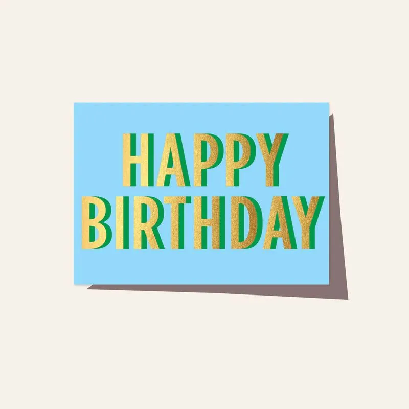 ELM PAPER Greeting Card - Birthday Neon Marine