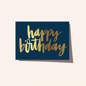 ELM PAPER Greeting Card - Happy Birthday Navy