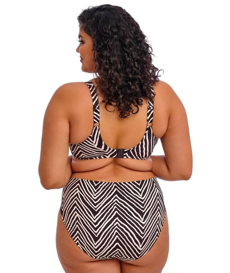 Elomi Swim Fiji Falls Underwired Plunge Bikini Top - Black