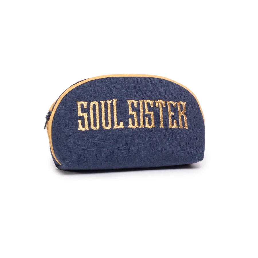 Embroidered Round Pouch