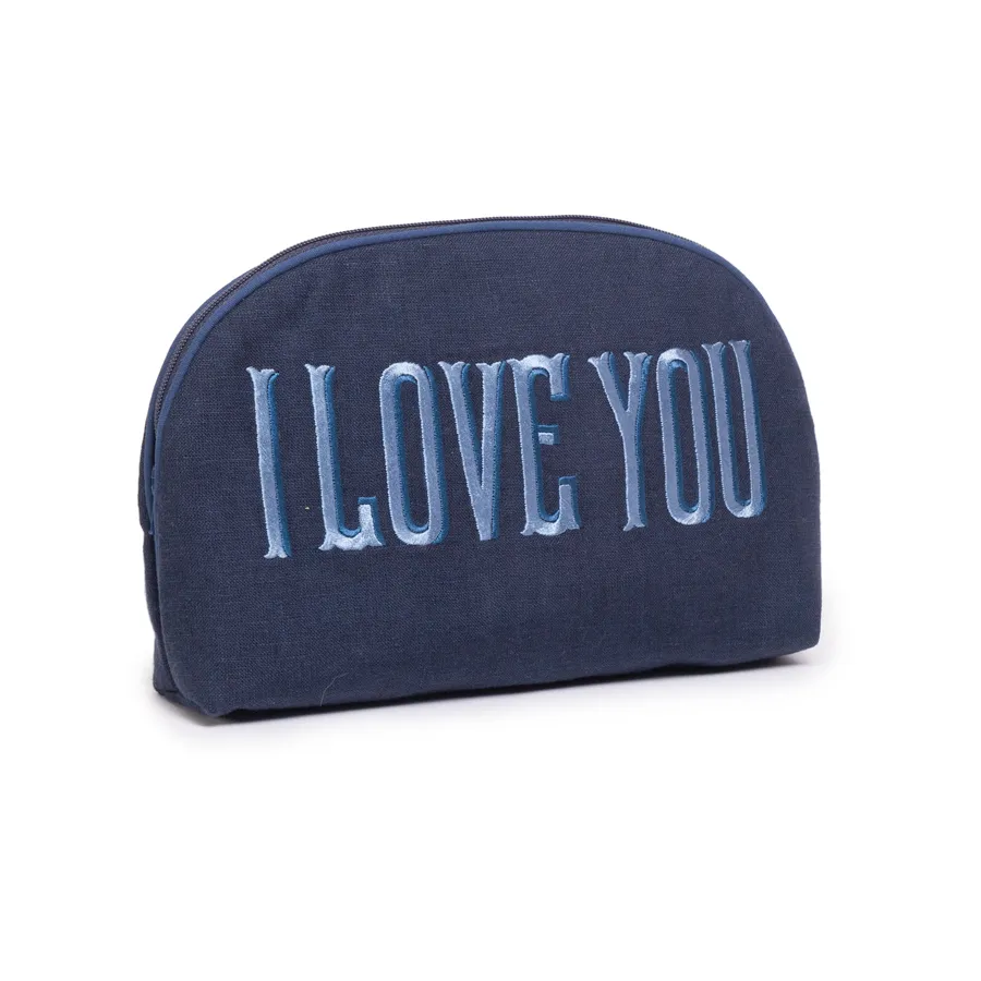 Embroidered Round Pouch