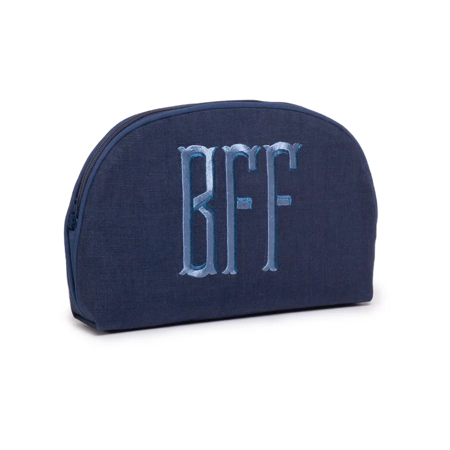Embroidered Round Pouch