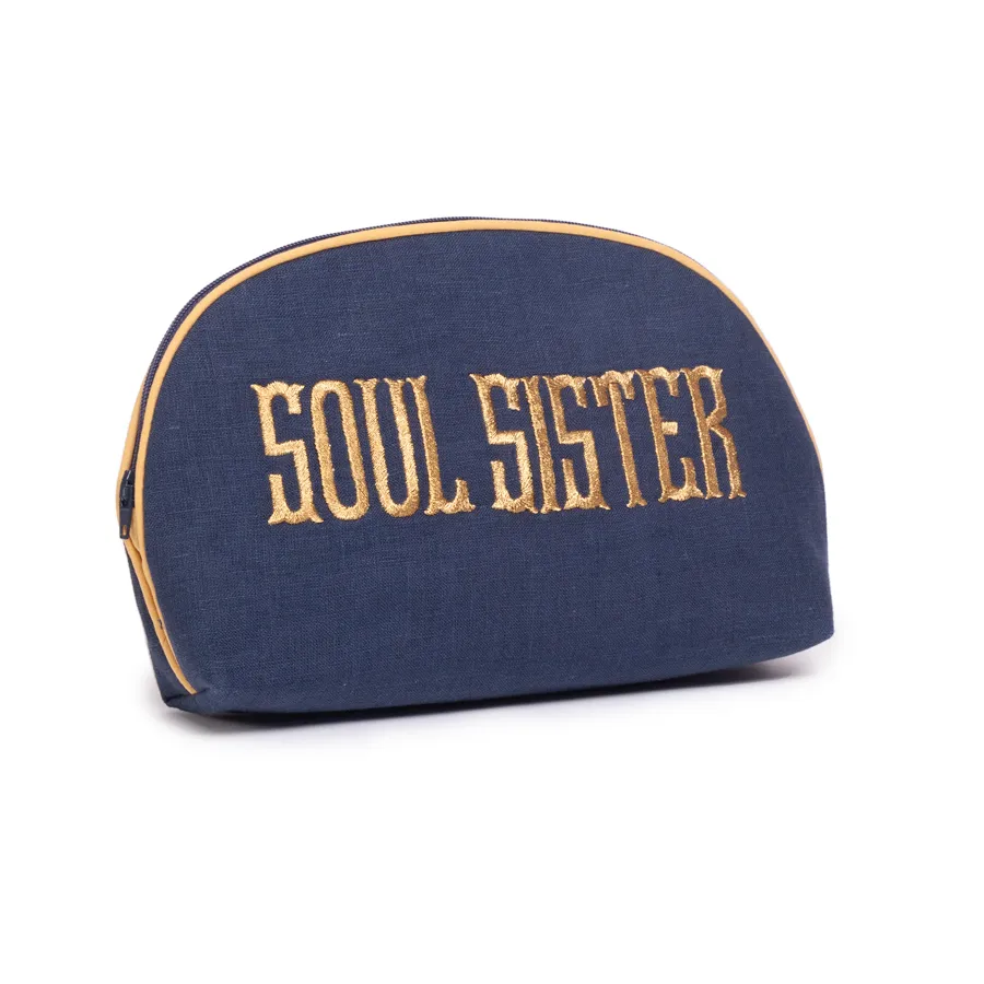 Embroidered Round Pouch