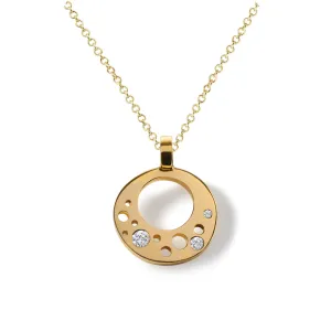 Fairmined Yellow Gold & Diamonds Circle_Infinite Pendant