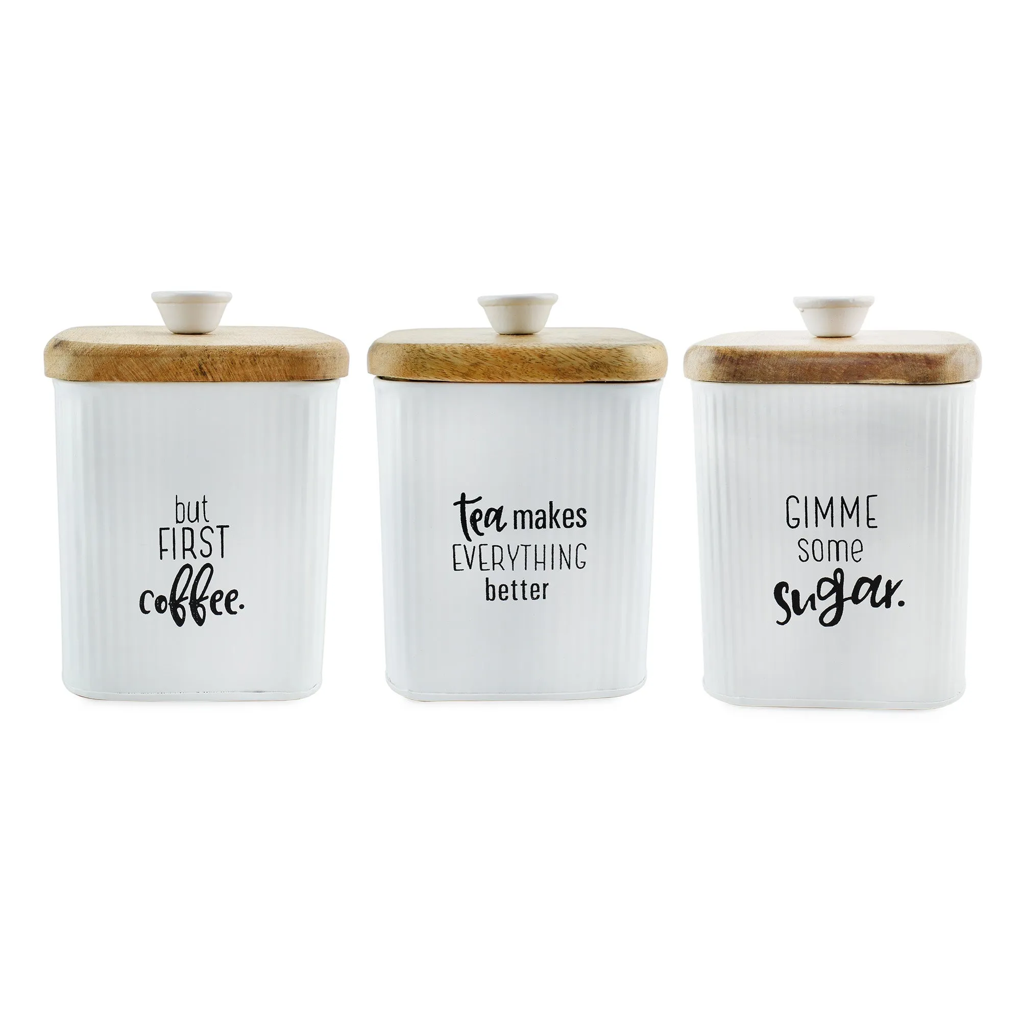 Farmhouse Metal Canisters (Set of 3)