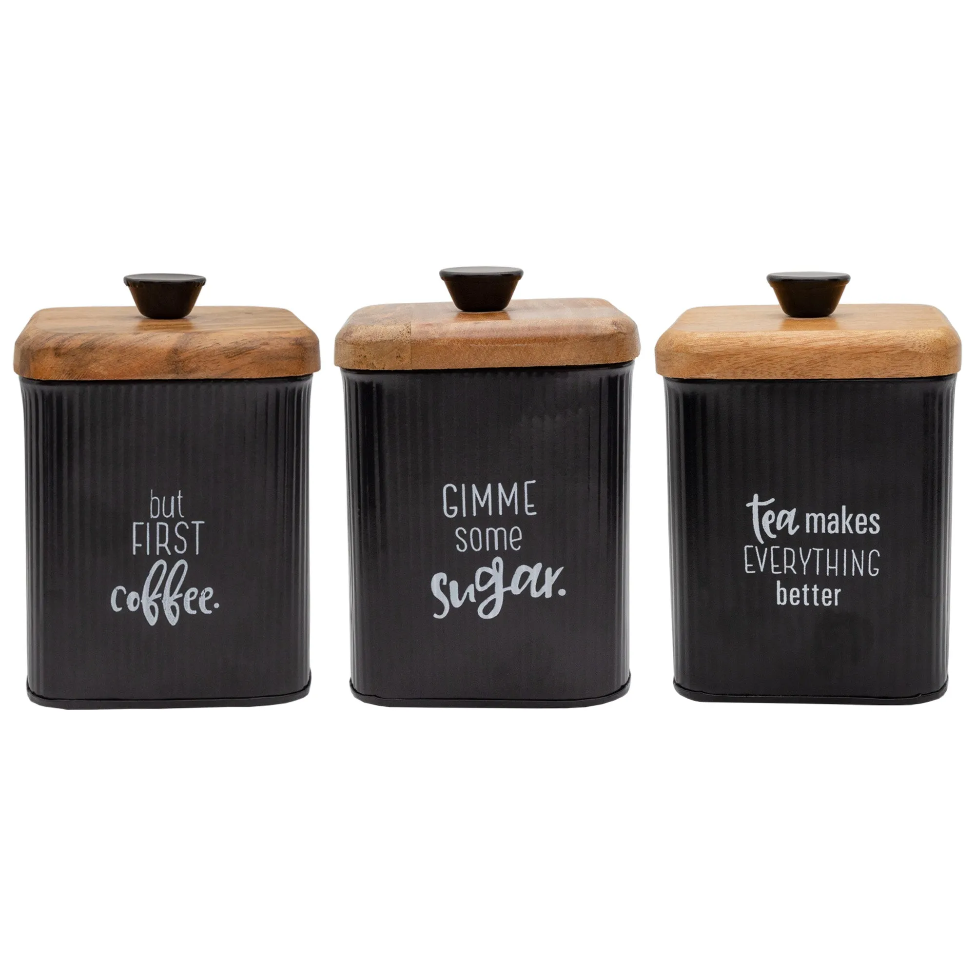 Farmhouse Metal Canisters (Set of 3)