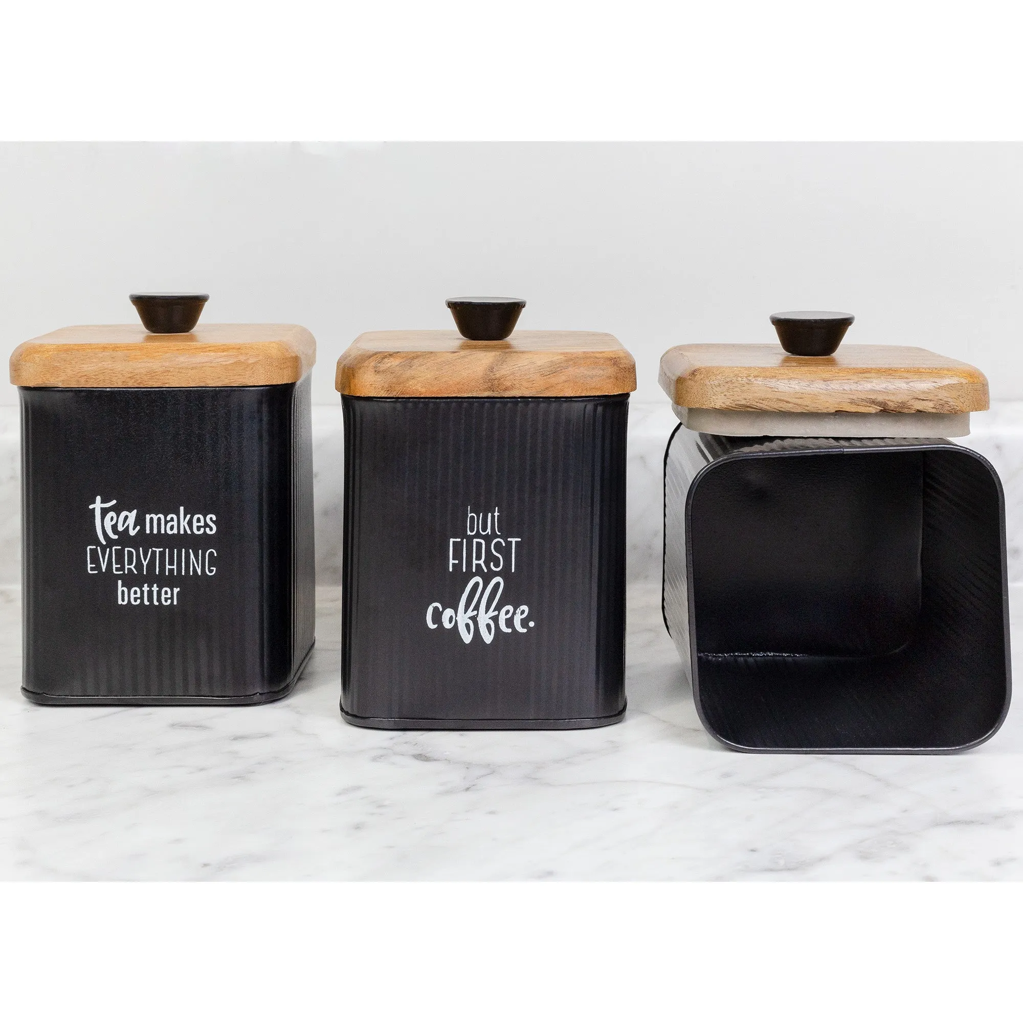 Farmhouse Metal Canisters (Set of 3)