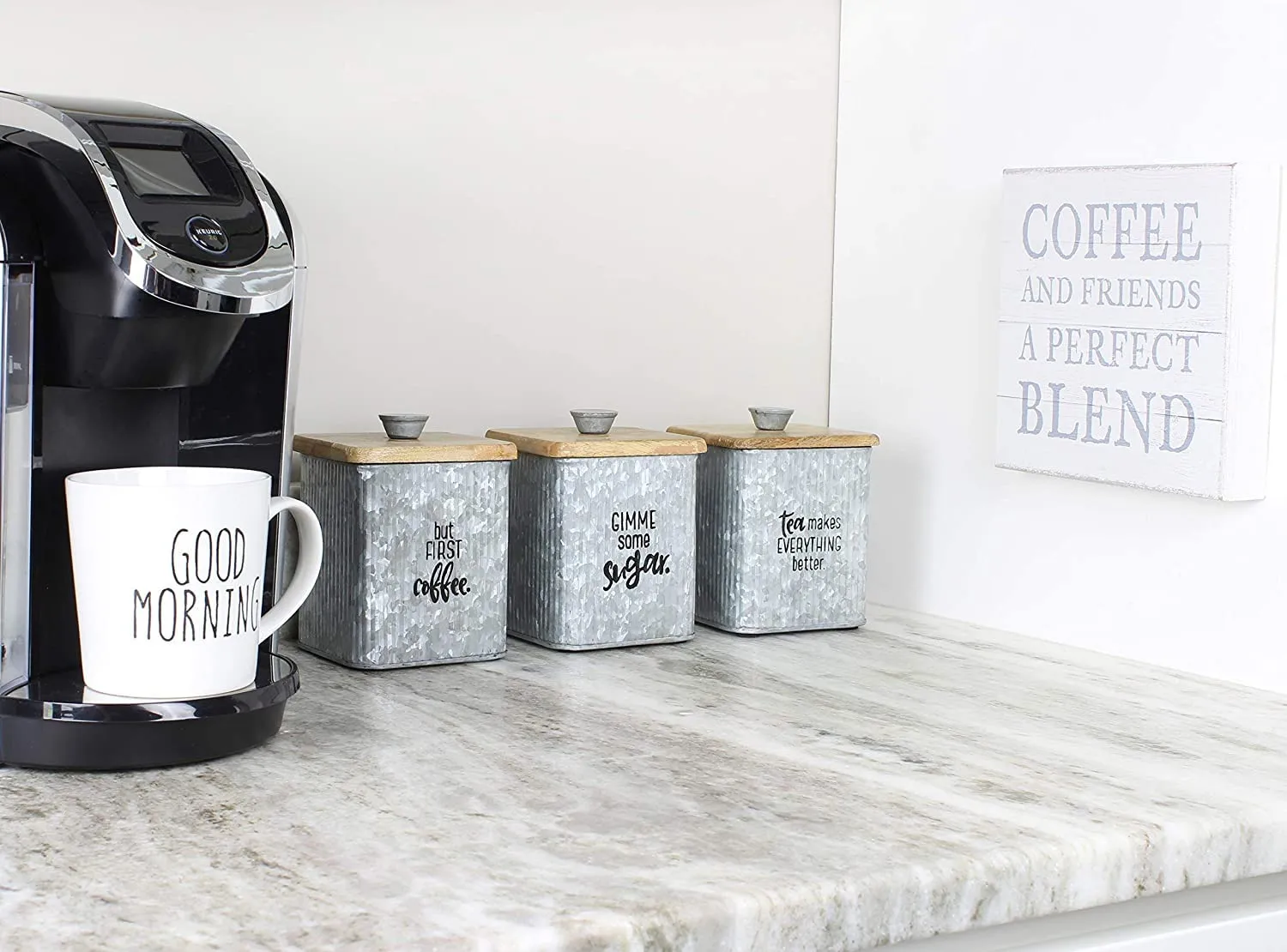 Farmhouse Metal Canisters (Set of 3)