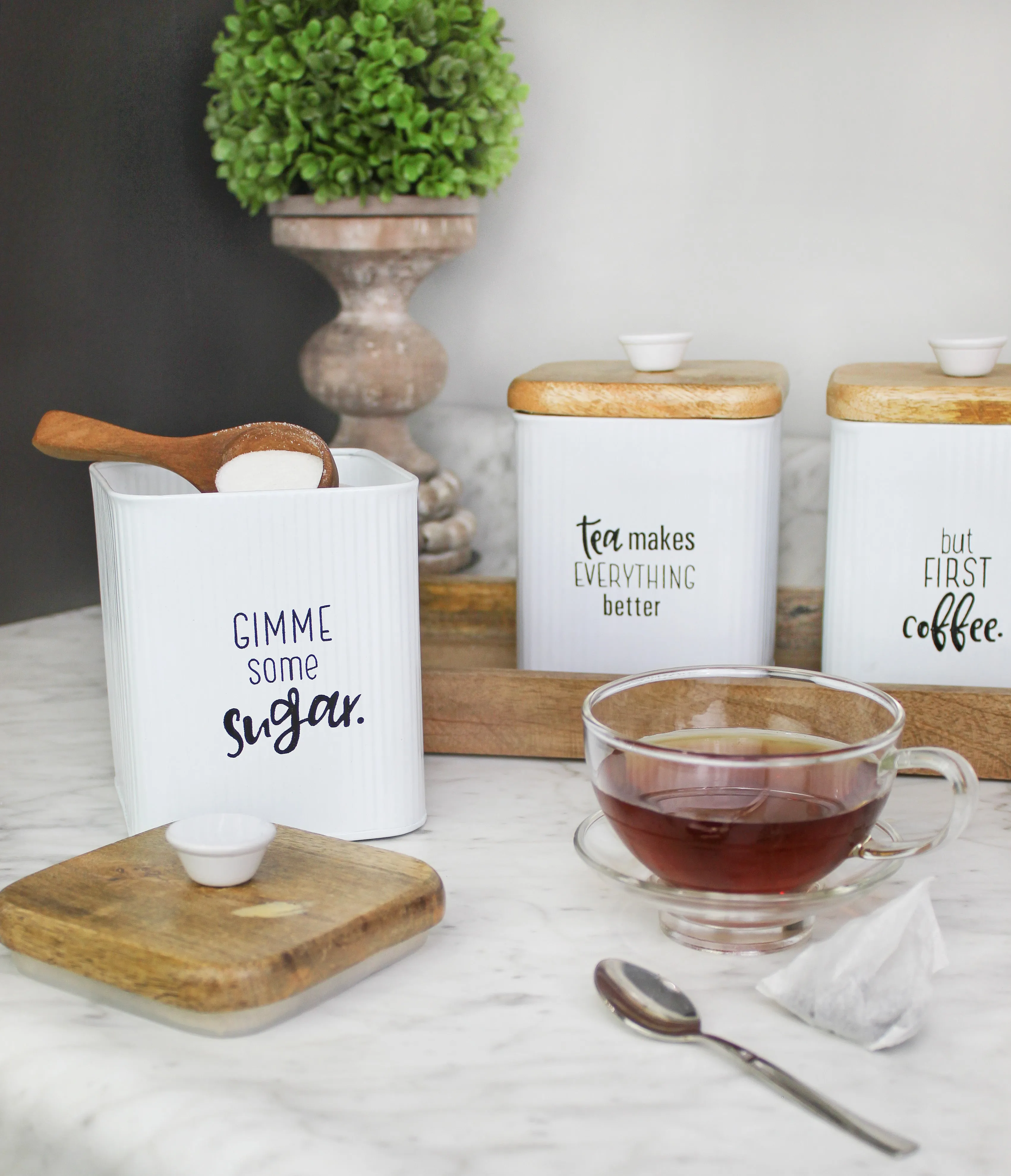Farmhouse Metal Canisters (Set of 3)