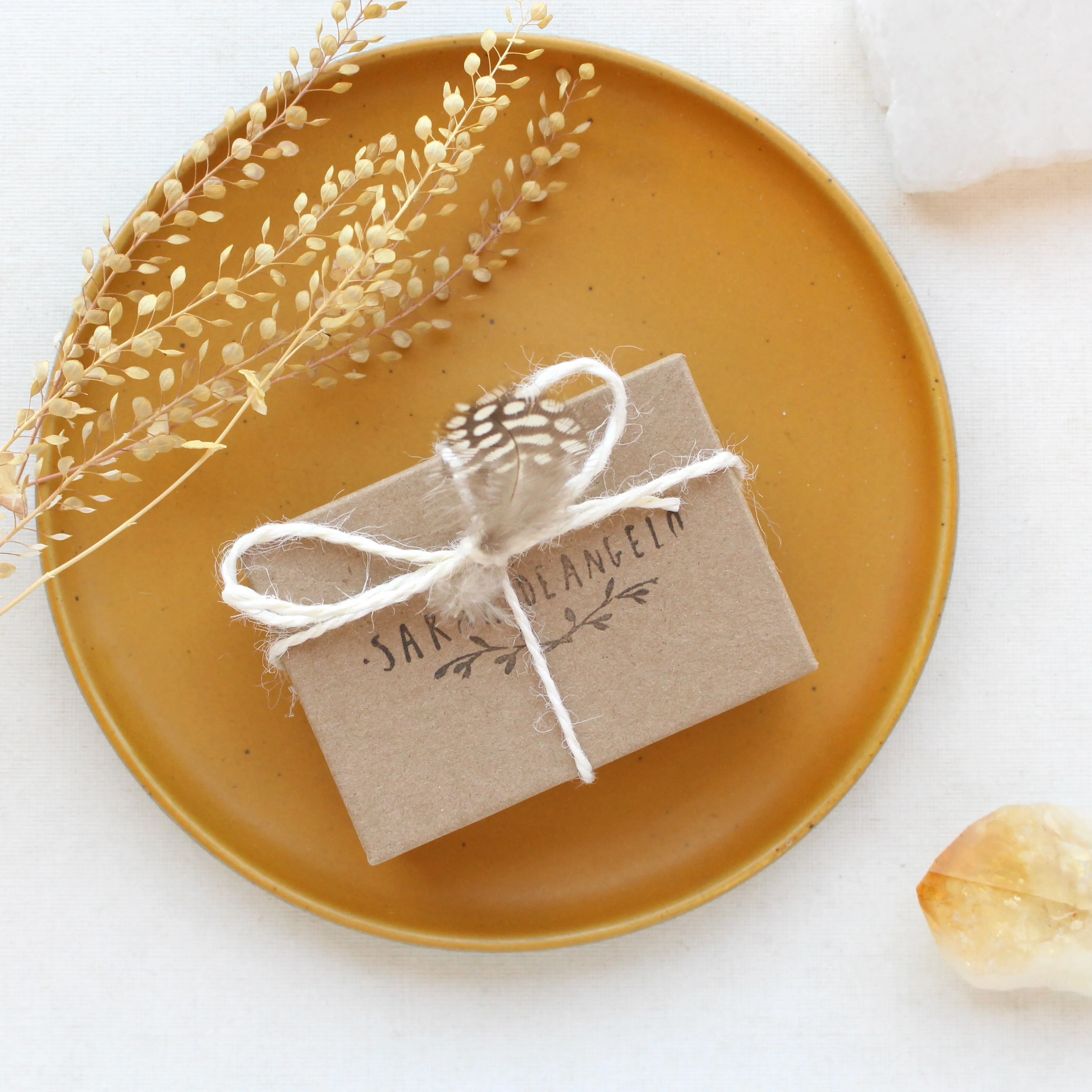 Feathered Triangle Hand Stamped Silver Ring