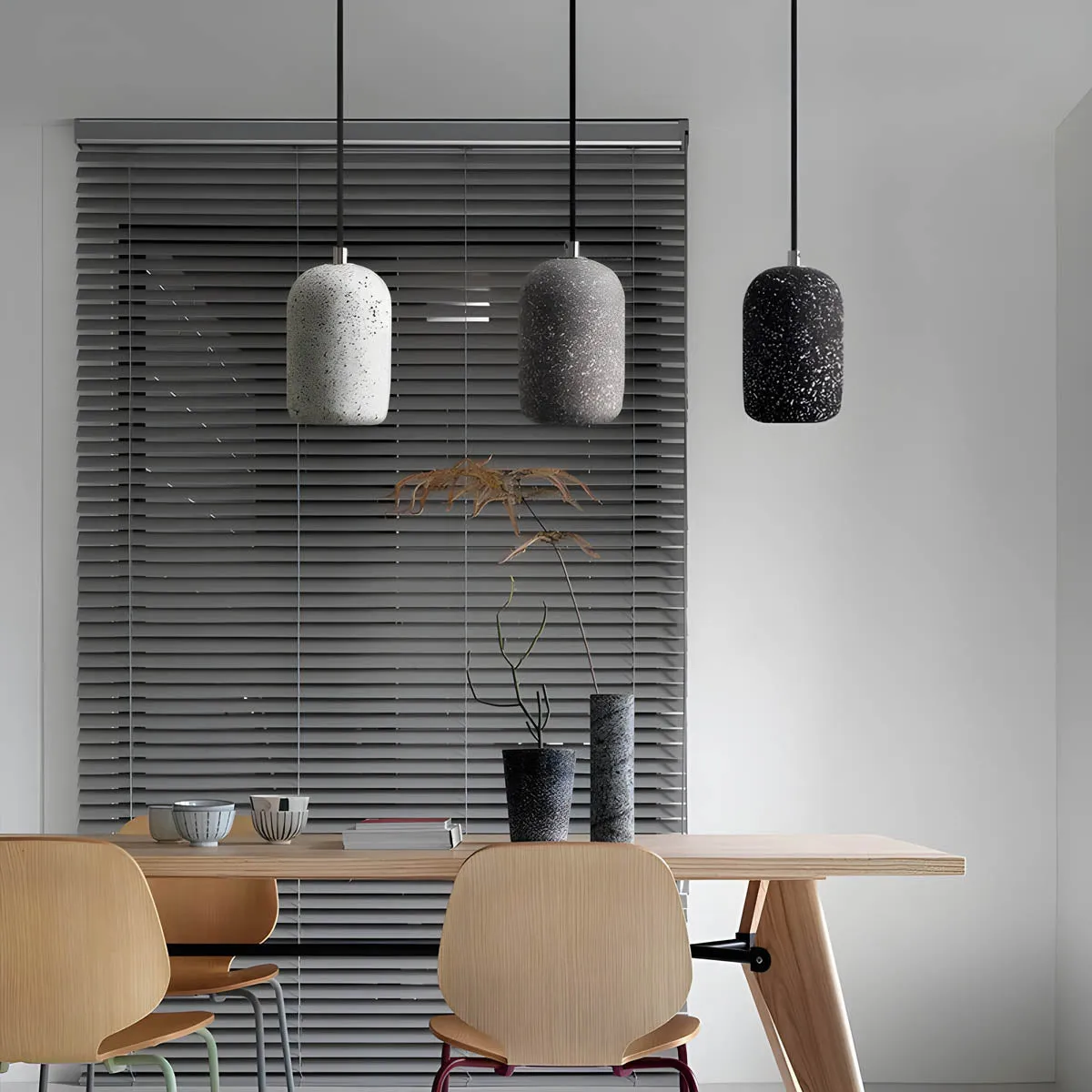 Ferro Industrial Pendant Light – Minimalist Concrete & Glass Hanging Lamp
