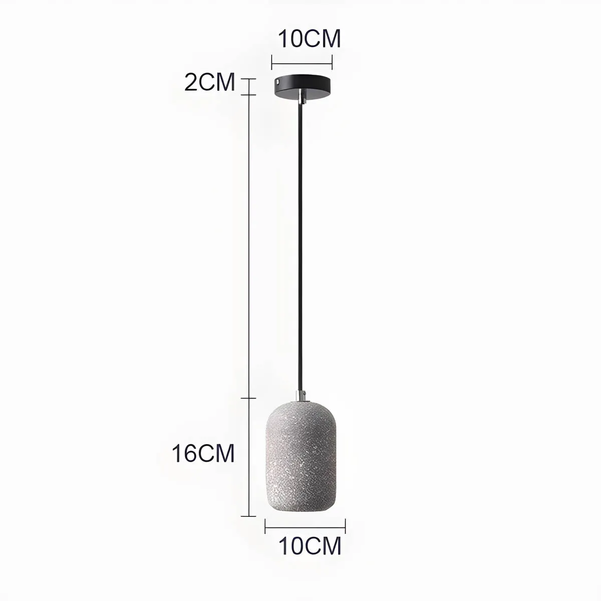 Ferro Industrial Pendant Light – Minimalist Concrete & Glass Hanging Lamp