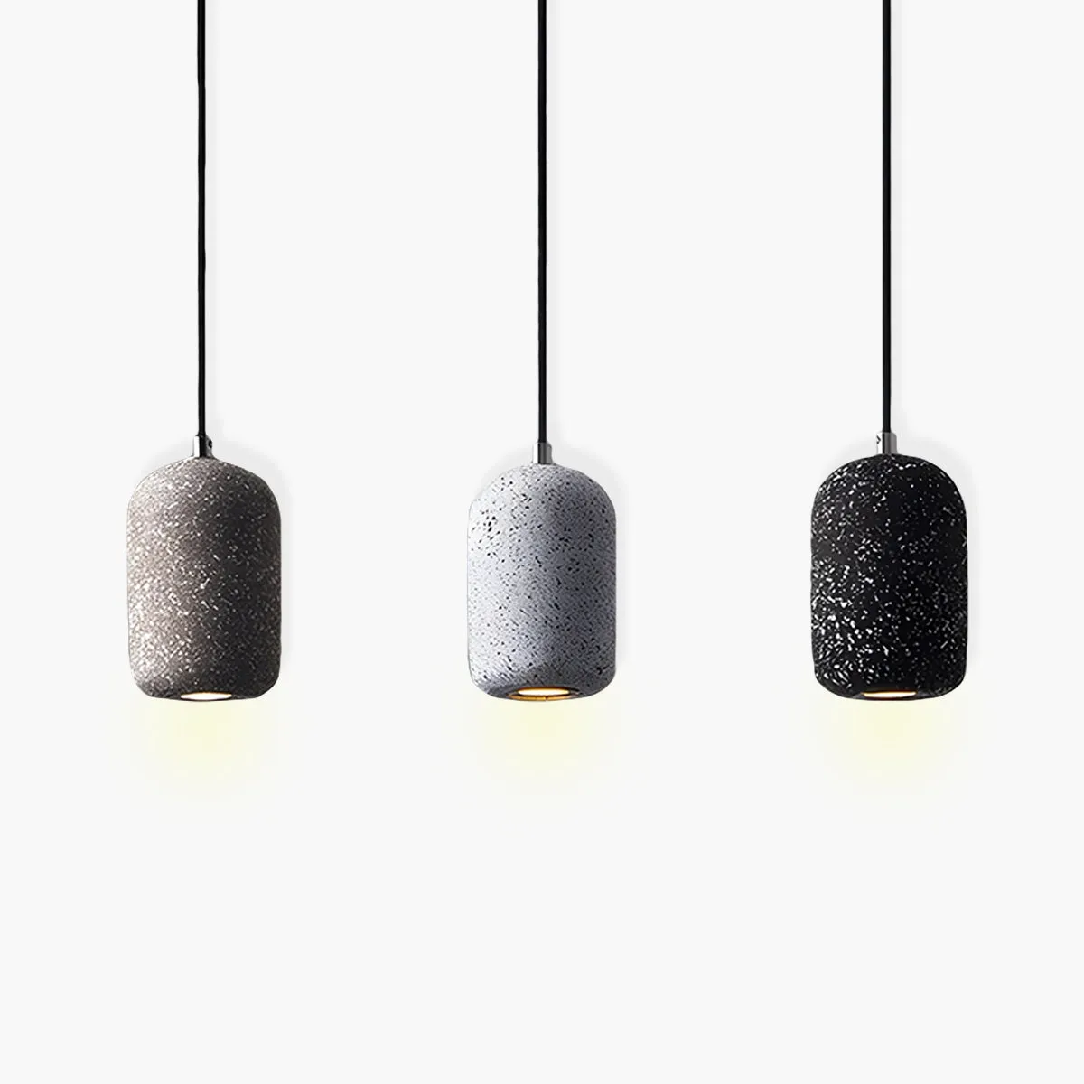 Ferro Industrial Pendant Light – Minimalist Concrete & Glass Hanging Lamp
