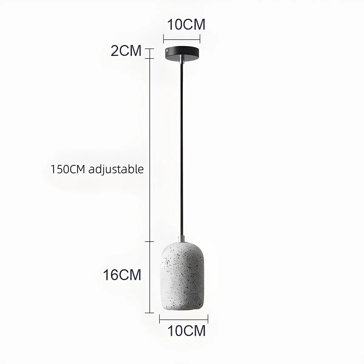 Ferro Industrial Pendant Light – Minimalist Concrete & Glass Hanging Lamp