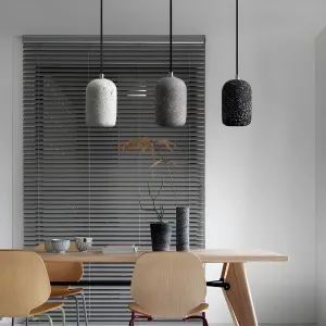 Ferro Industrial Pendant Light – Minimalist Concrete & Glass Hanging Lamp