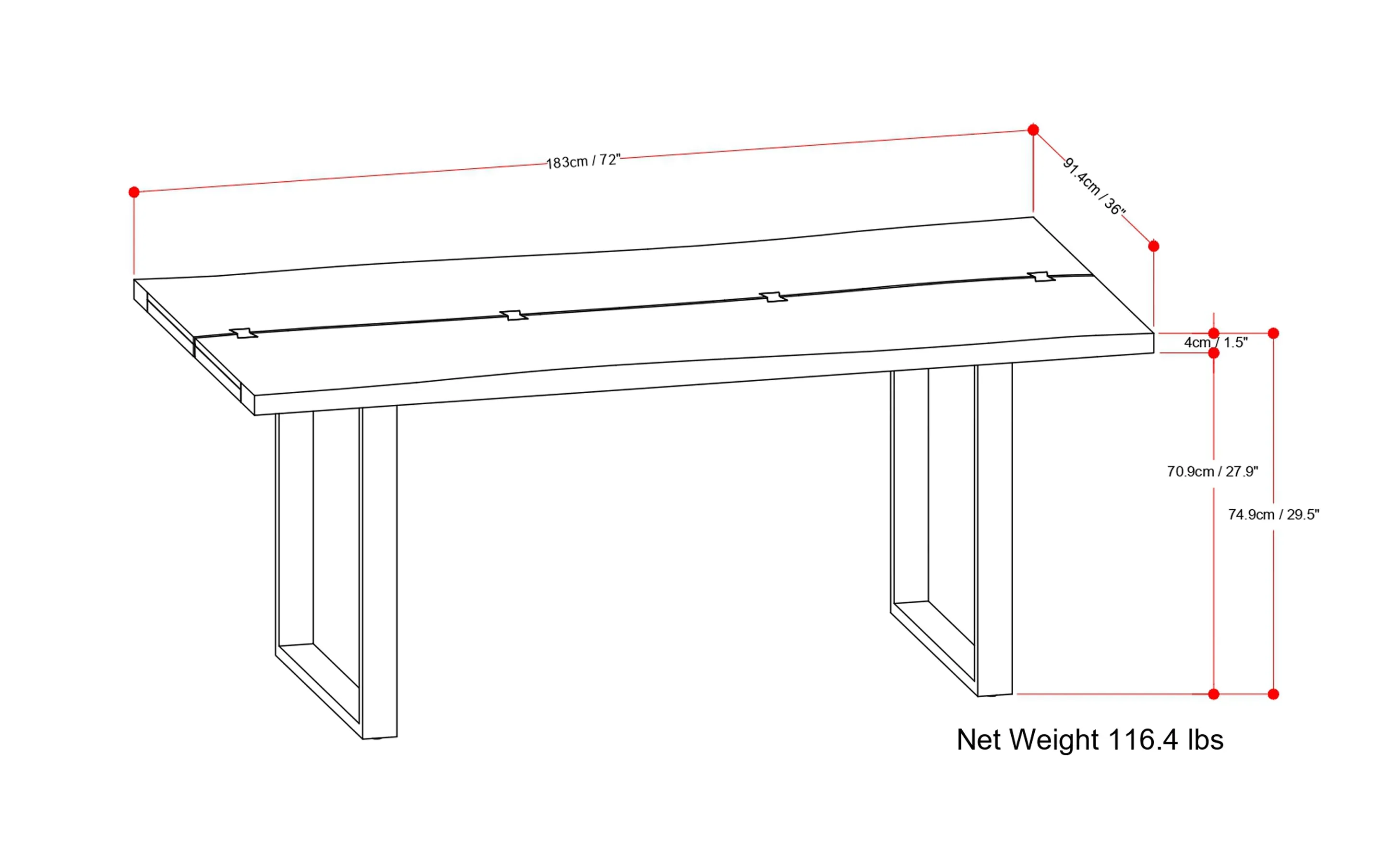 Fieldcrest Dining Table