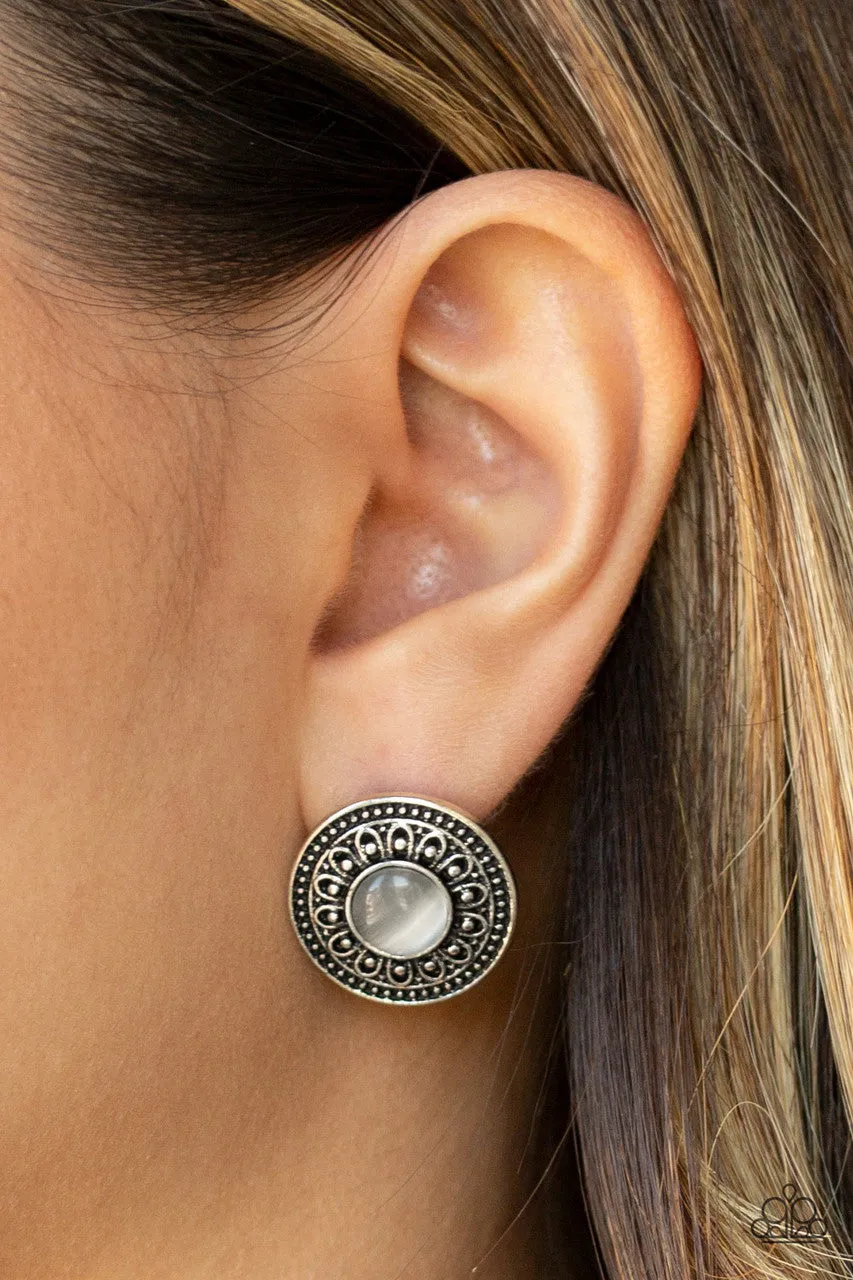 Fine Flora White Paparazzi Earrings