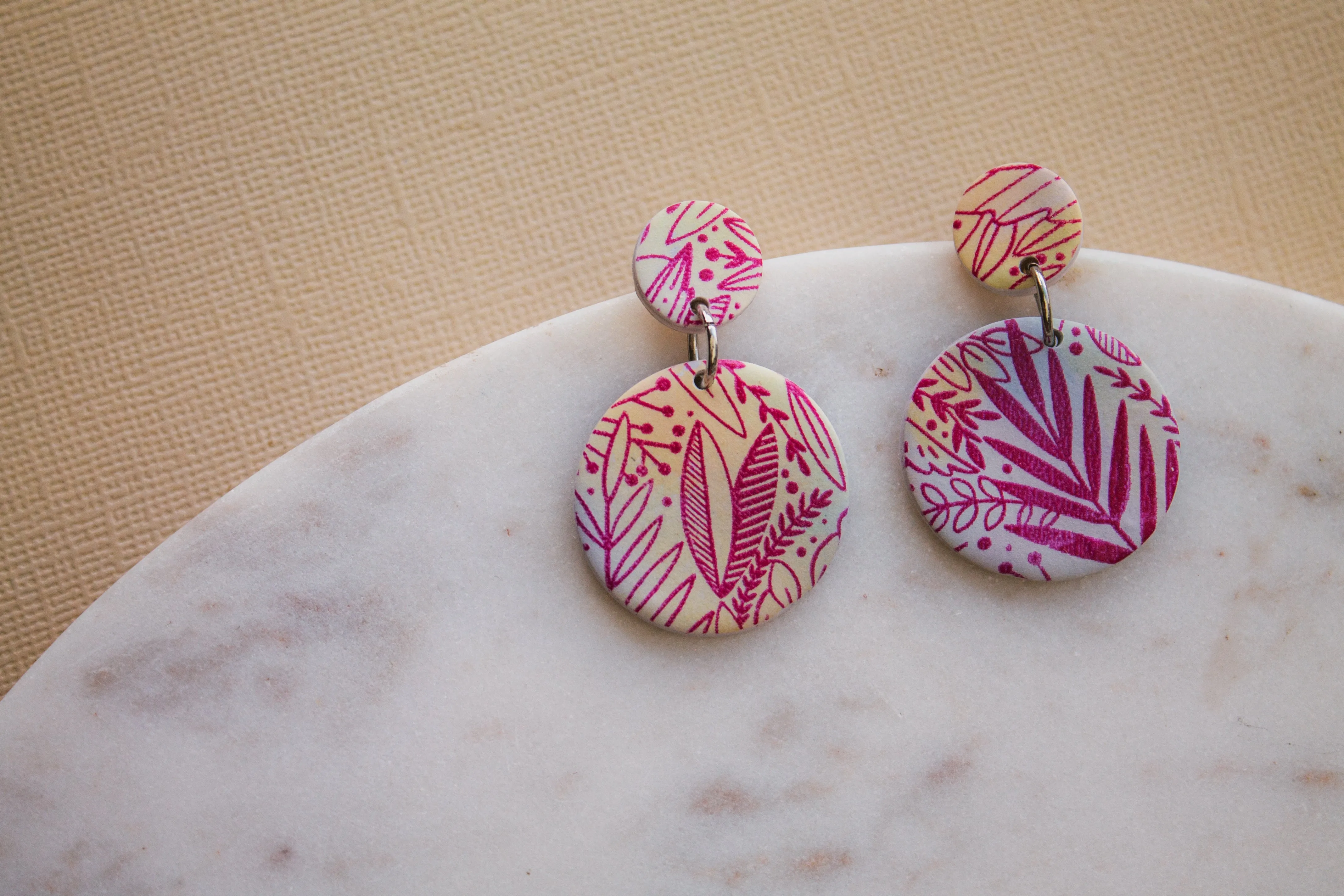 Floral Circle Dangles