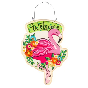 Floral Flamingo Welcome Estate Door Décor,2deb2545