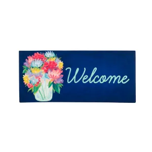 Floral Mason Jar Welcome Sassafras Switch Mat