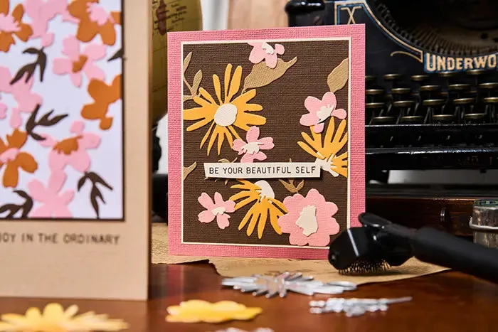 Floristry Thinlits Dies w/ 2D Texture Fades Folder - Vault Side-Order - Tim Holtz - Sizzix