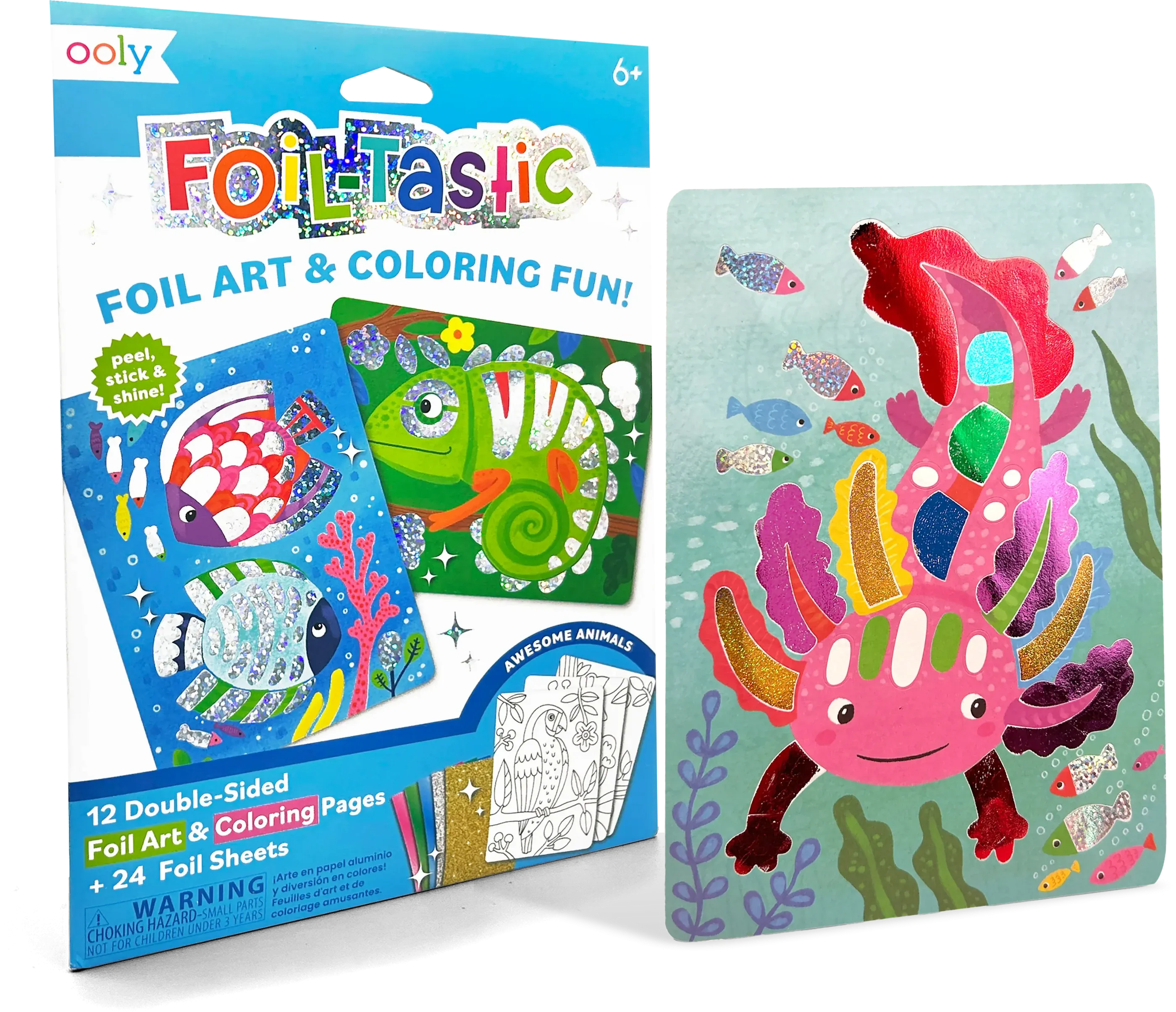 Foil-tastic Foil Art and Coloring Set:  Awesome Animals