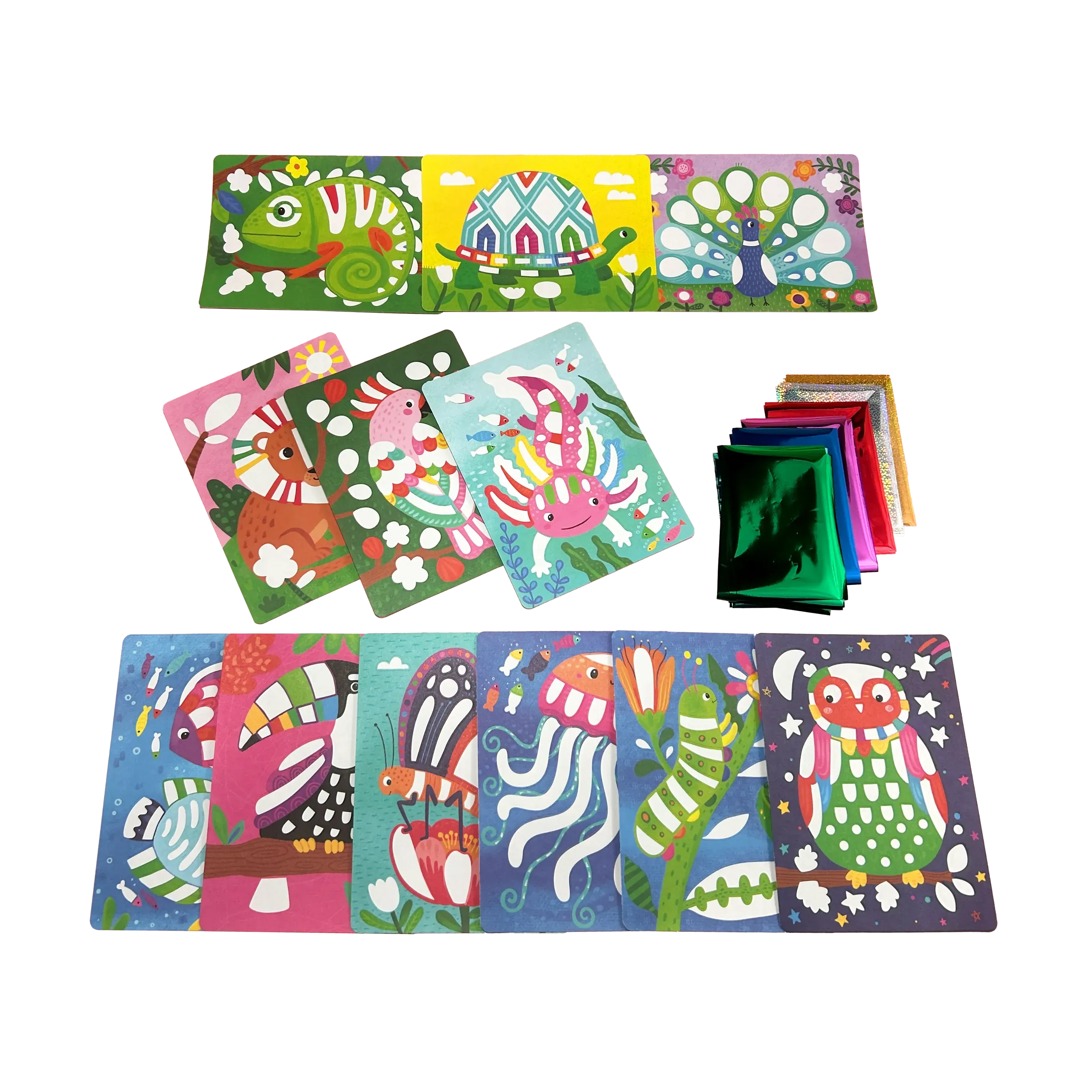 Foil-tastic Foil Art and Coloring Set:  Awesome Animals