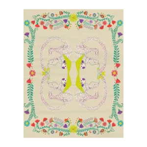 Four Monkeys in the Garden Hand Tufted Wool Rug - Sand