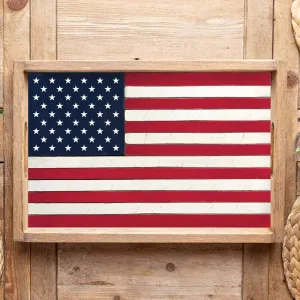 FOV 50 Stars Flag Wooden Serving Tray