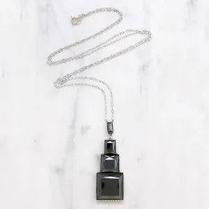 French Art Deco Marcasite Necklace by Lespous