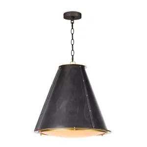 French Maid Chandelier SM (Blackened Brass Natural Brass)