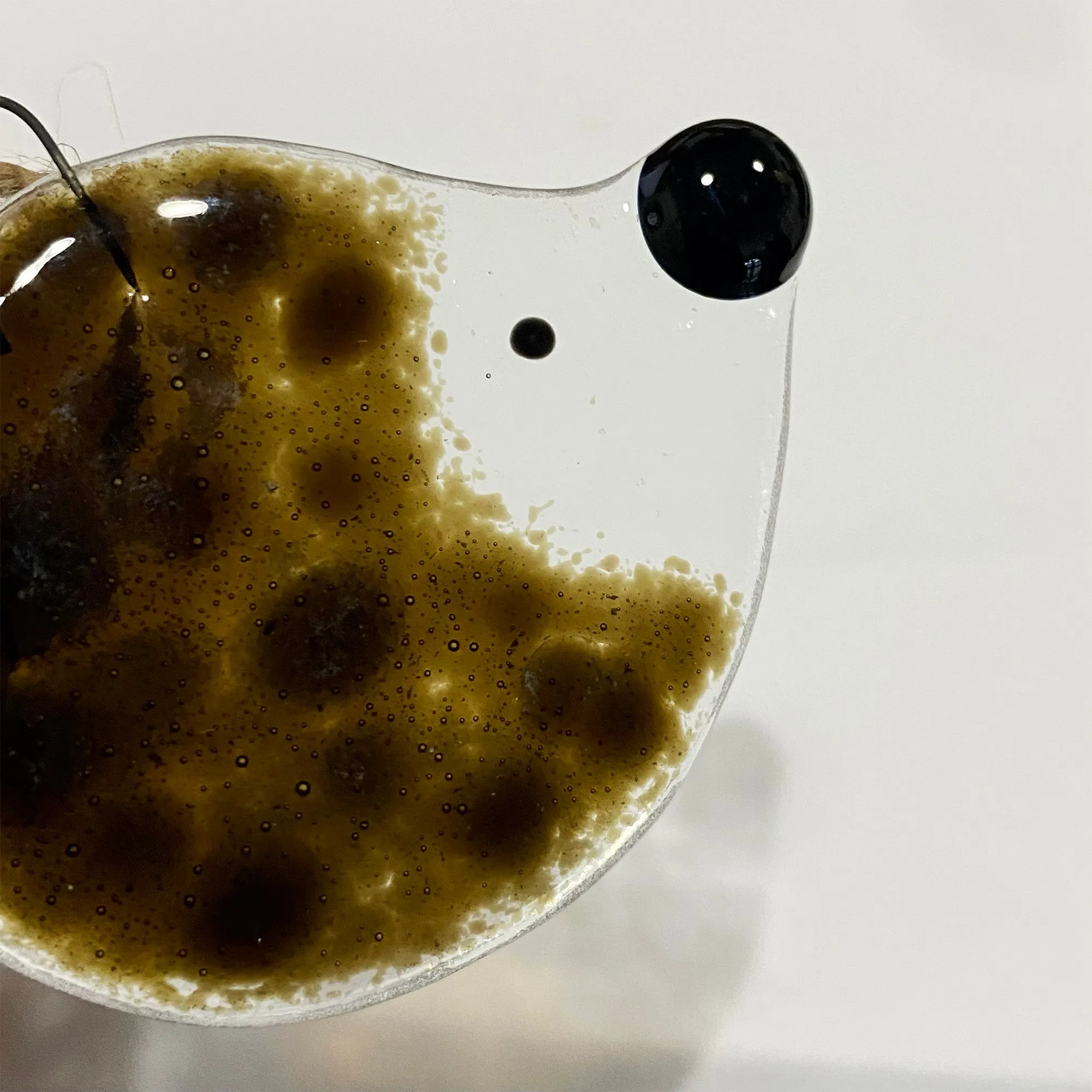 Fused Glass Hedgehog Hanging Decoration