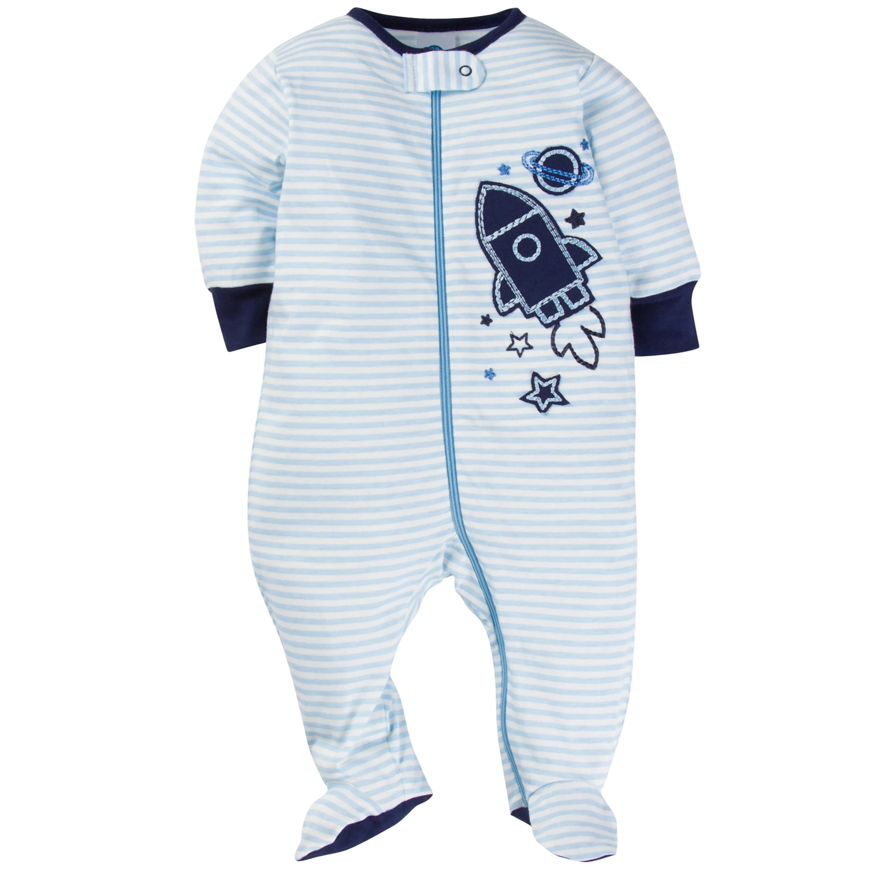 Gerber 3 Pack Zip-Front Space Sleep N' Play