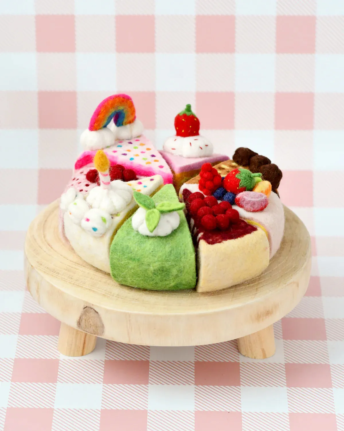 German Chocolate Cake Slice Felt Play Food
