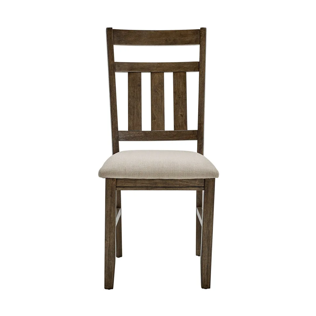 Gigi Slat Back Wood Upholstered Side Chair (Set of 2) Kelly Clarkson Home Color: Rustic Umber