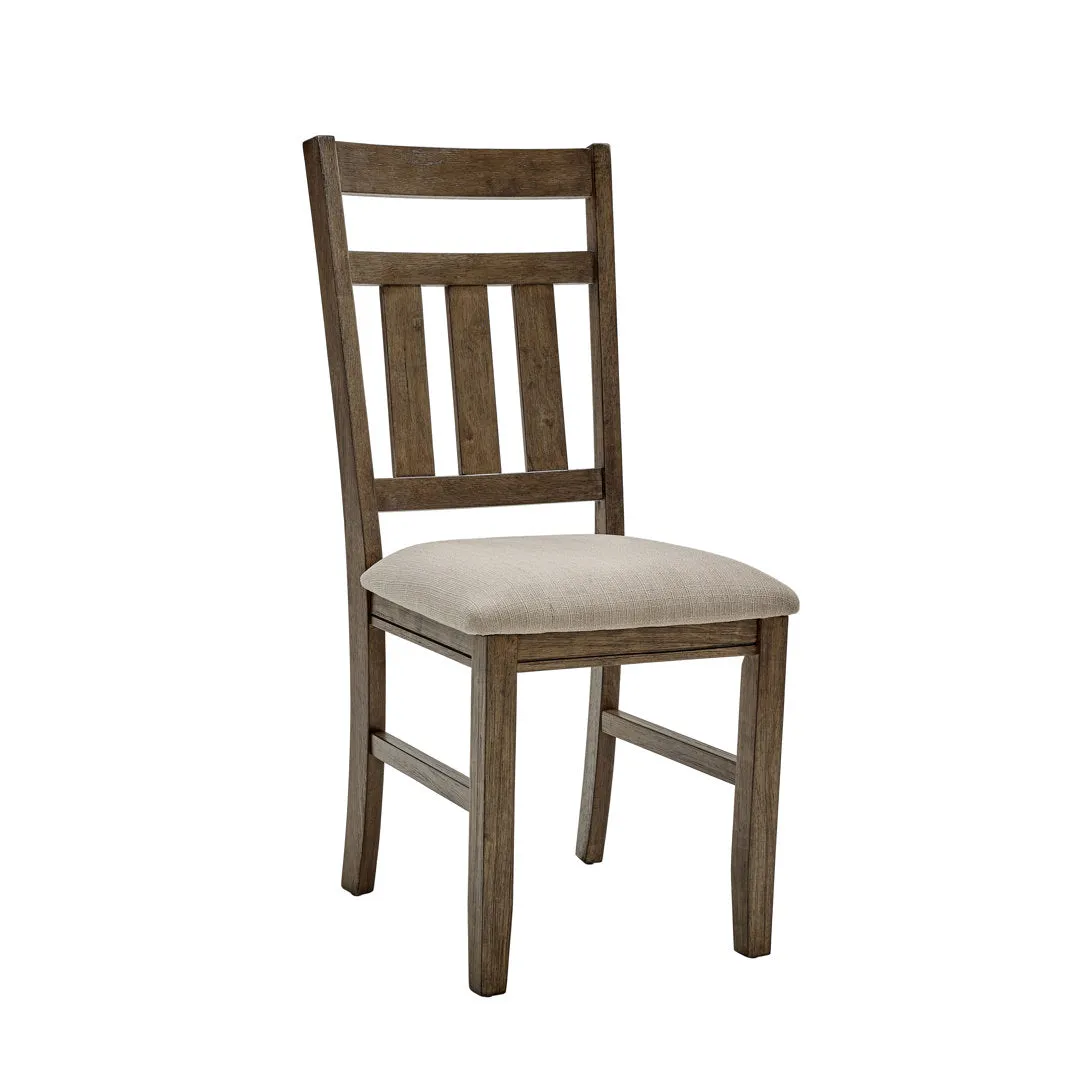 Gigi Slat Back Wood Upholstered Side Chair (Set of 2) Kelly Clarkson Home Color: Rustic Umber