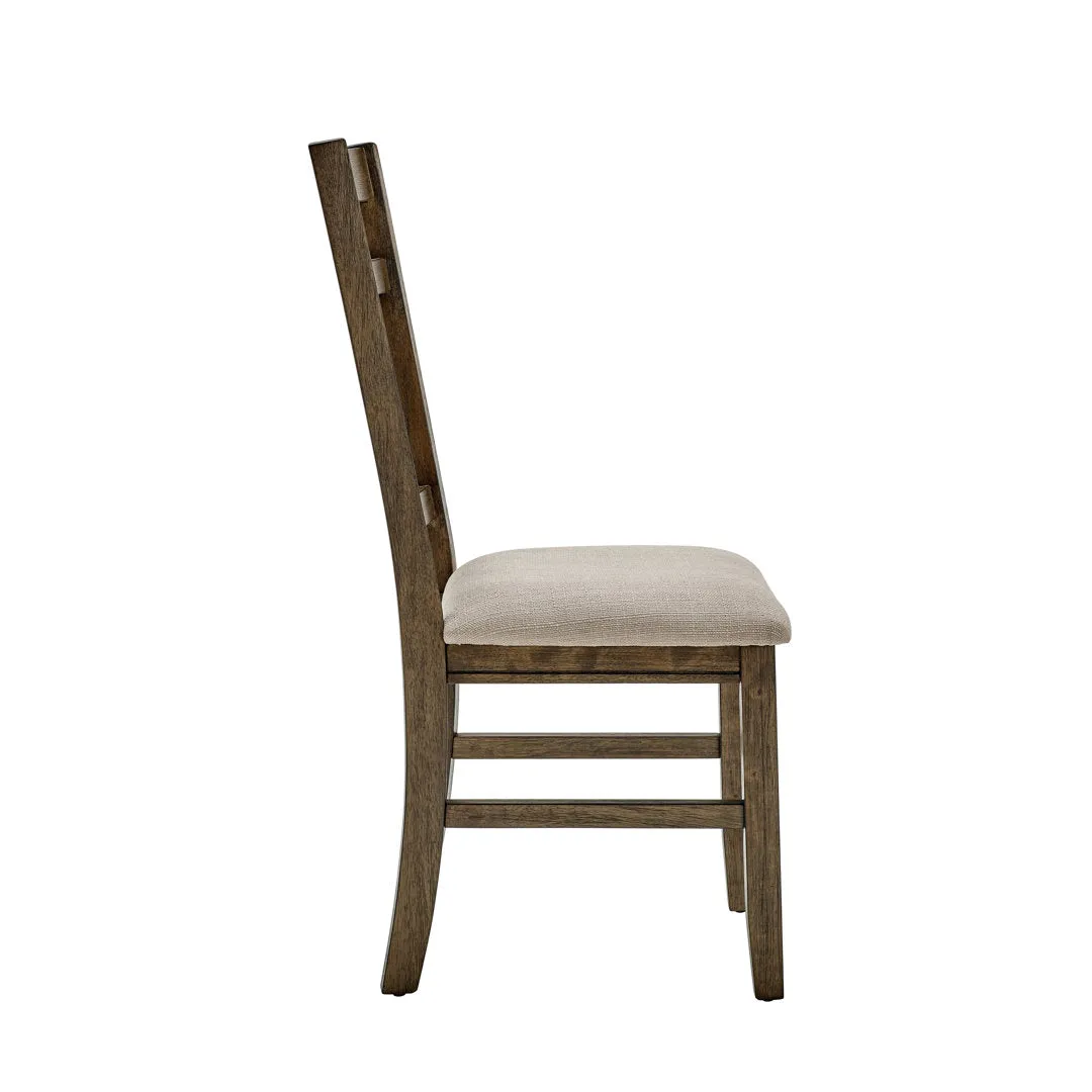 Gigi Slat Back Wood Upholstered Side Chair (Set of 2) Kelly Clarkson Home Color: Rustic Umber