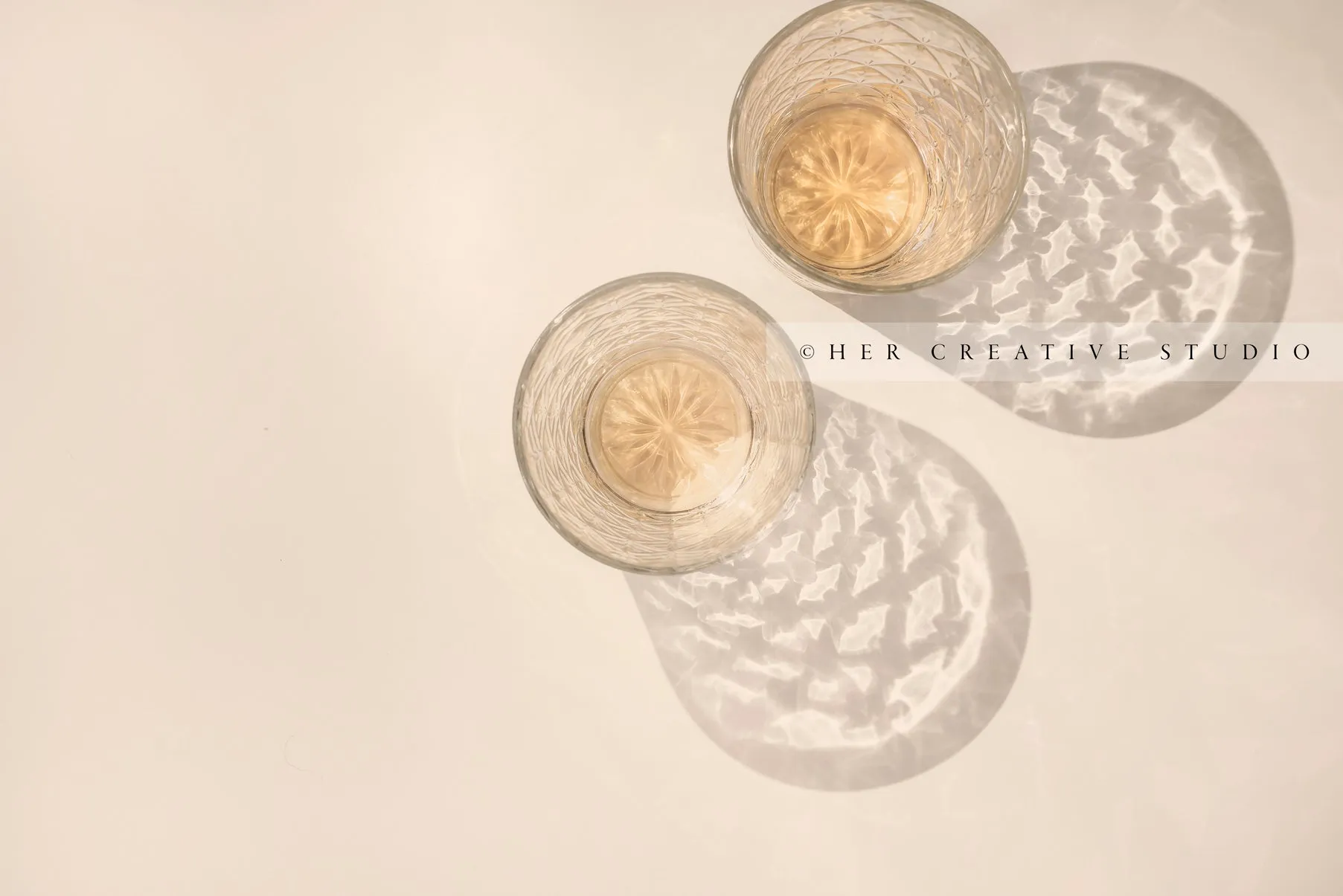 Glasses in Sunlight with Reflection