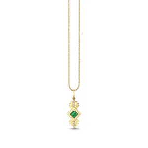 Gold, Diamond & Malachite Wicked Art Deco Charm