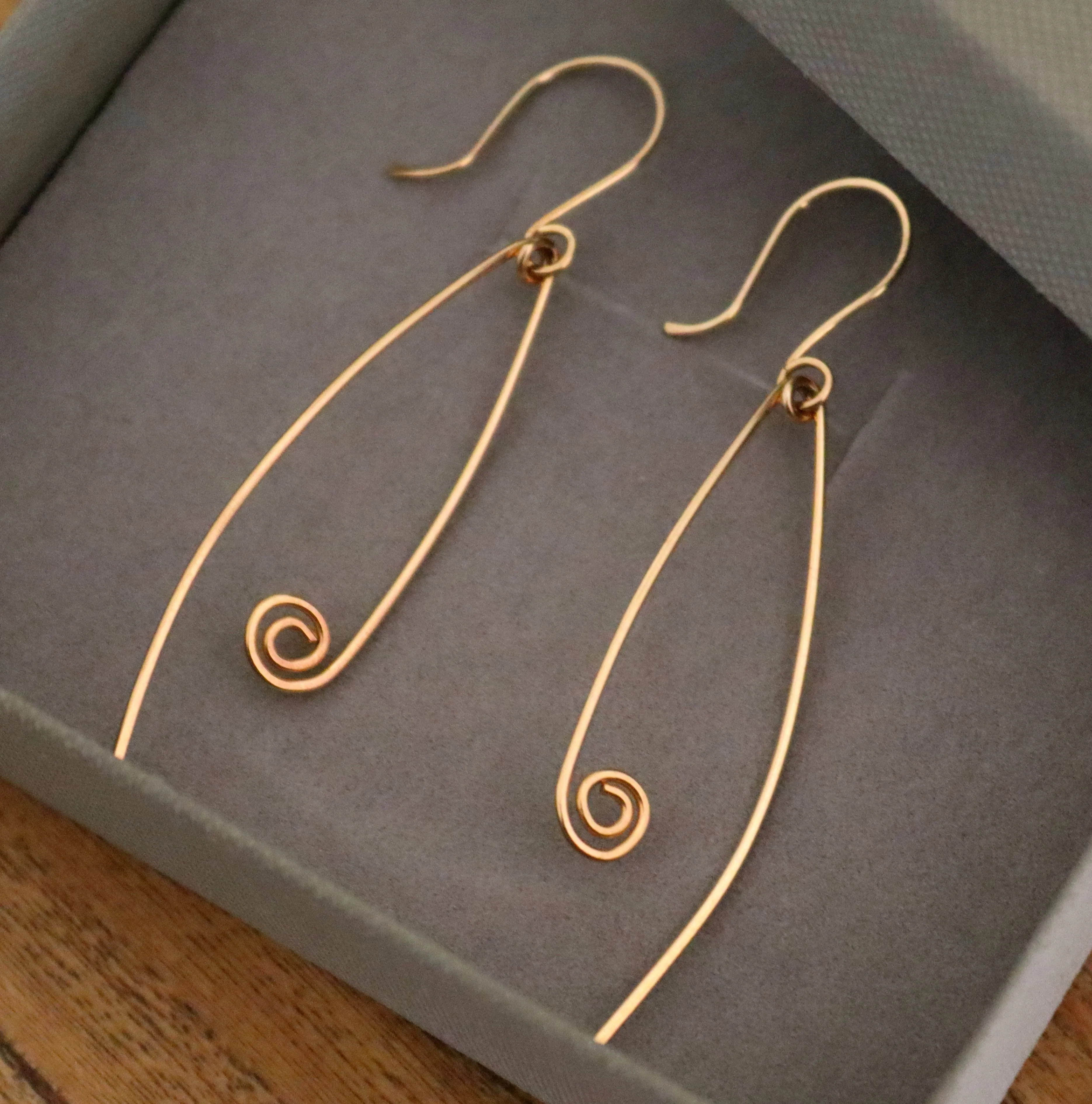 Gold Safety pin drop earrings Geometric Jewelry