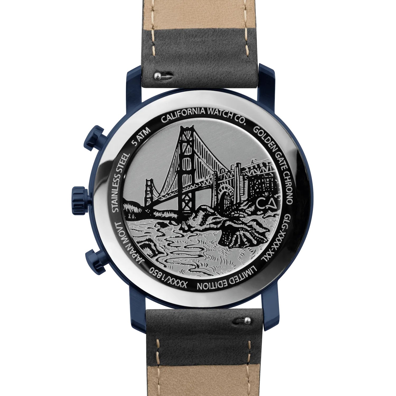 Golden Gate Chrono Leather Deep Blue Gray