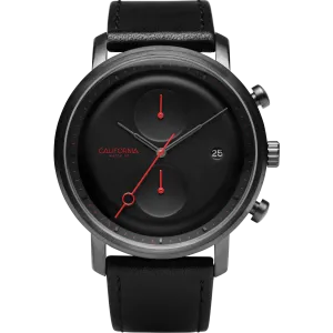 Golden Gate Chrono Leather Gunmetal Red