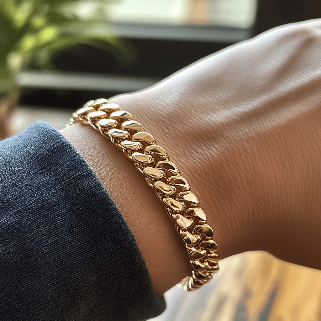 Golden Legacy Miami Cuban Link Bracelet- Solid 10k